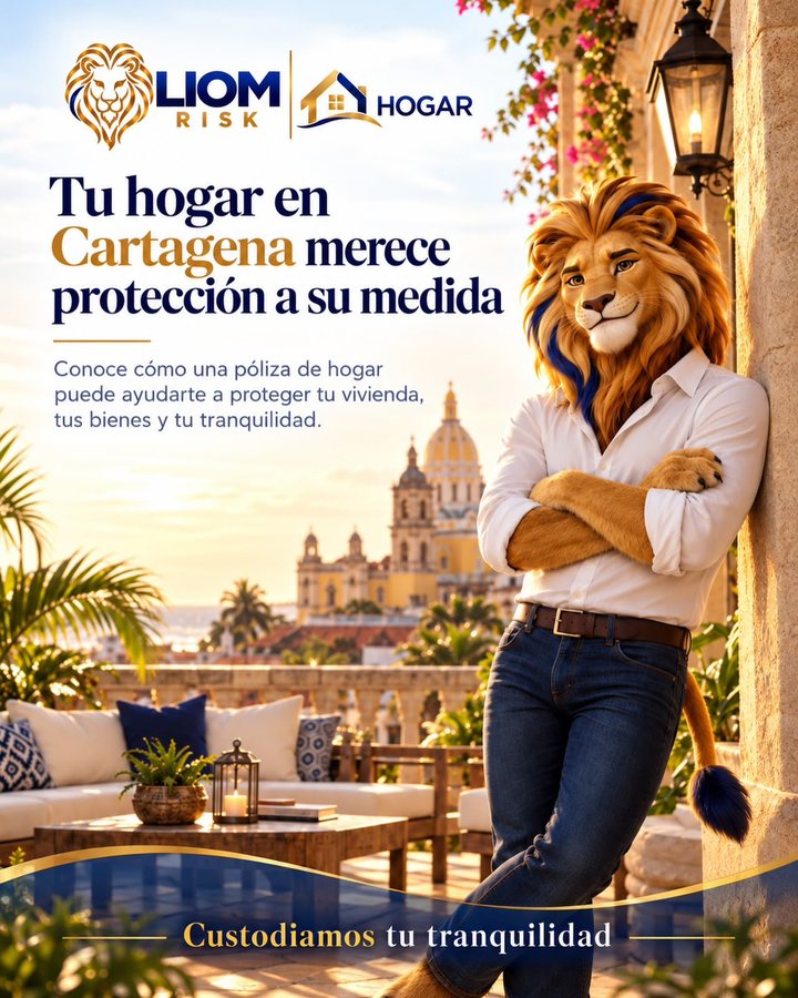 Publicación de Instagram: Tu hogar en Cartagena merece protección a su medida, con Lío